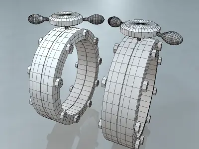 Rusted Pipe with Controler 3D model