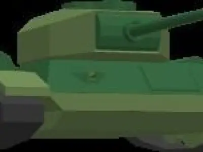 Low Poly Tank Free low-poly 3D model