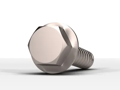 Hex Bolt Low-poly 3D model