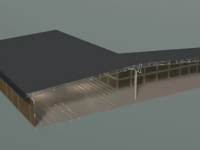 Factory in section cut 24i04 3D model