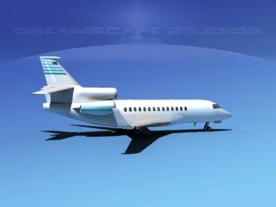 Dassault Falcon 7X V17 3D model