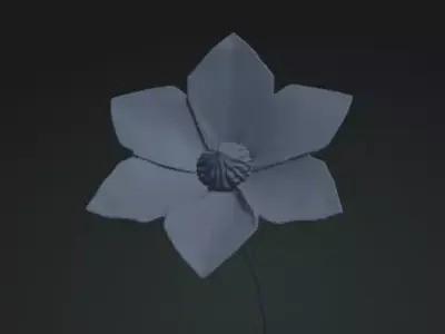Flower 3D Model Realistic Decorative Sculpture Free 3D print model