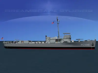 USS PC-1045 Submarine Chaser 3D model