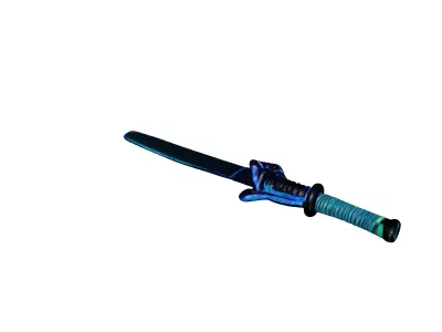 Cyberpunk Neon Blue Katana 3D model
