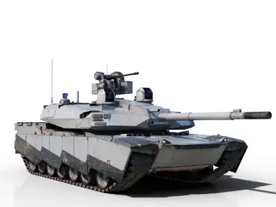 4 coatings of USA ARMY M1 AbramsX Main Battle Tank Low-poly 3D model