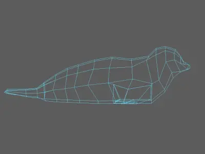 Low Poly Seal in polygonal form Free low-poly 3D model