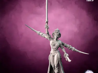 Champion Lord- Scourge Daemon - Multiple weapon options 3D print model
