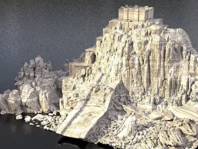 Ziggurat ancient structure 4 3D model