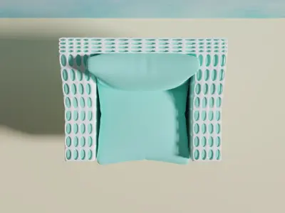 Pool chair 3D model purchase