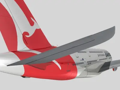 Airbus A-380 Qantas 3D model