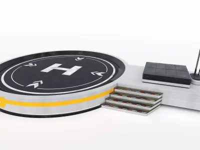 Sci-Fi Landing Pad 02 3D model