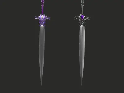 Twin Royal Swords Royal Swords - Twin Melee Weapons Low-poly 3D model