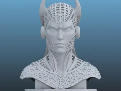 Cyber-Valkyrie Bust PM-107 3D print model