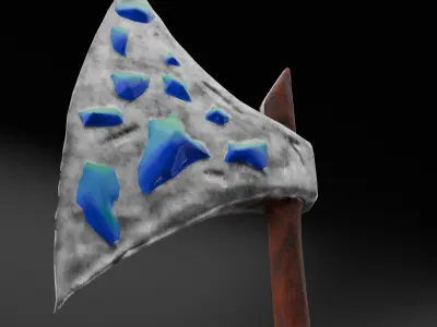Magic Axe Low-poly 3D model