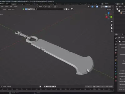 Nephrite sword Free 3D model