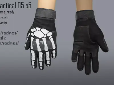FPS hand glove tactical 05 s5 Low-poly 3D model