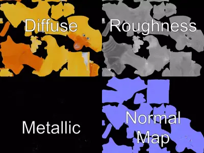 Vibrant Yellow Duckling model pack Low-poly 3D model