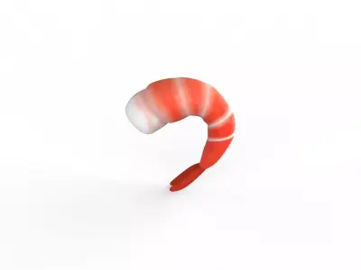 Prop61 Shrimp Low-poly 3D model