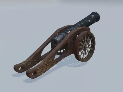 Cannon old Free low-poly 3D model