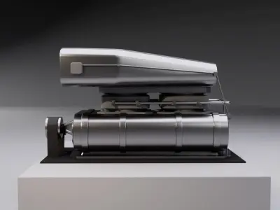 Supercharger type B Low-poly 3D model