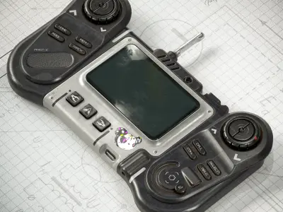 Sci-Fi Controller V17 PBR Low-poly 3D model