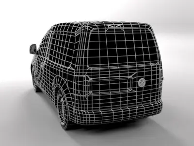 VW VOLKSWAGEN CADDY 2005 LOWPOLY Low-poly 3D model