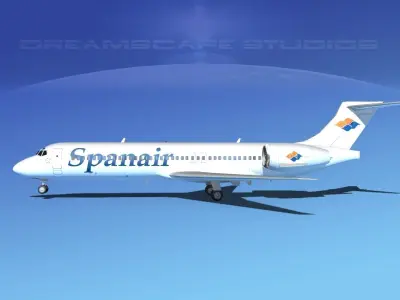 Boeing 717-200 Spanair 3D model