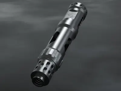 Muzzle brake long vt 3D model