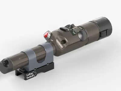 IZLID ULTRA High Power IR Laser LODs Game Ready Low-poly 3D model