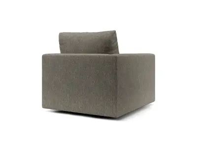 Modern Upholstered Armchair Free low-poly 3D model