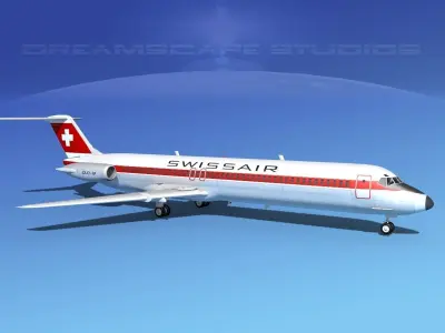 Douglas DC-9-50 Swissair 3D model
