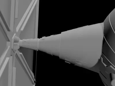 tie fighter from star wars Low-poly 3D model