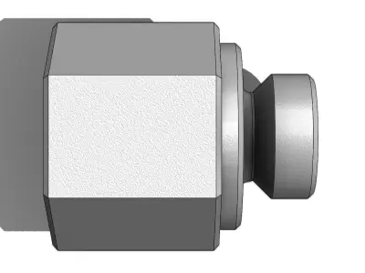 Conexao Connection Femea Female 1-4 NPT x Macho Male M12 x 175 3D model