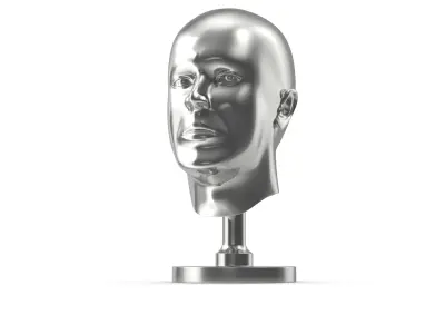 Silver Head Statue 3D model