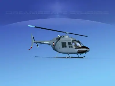 Bell OH-58B Peruvian Navy 3D model