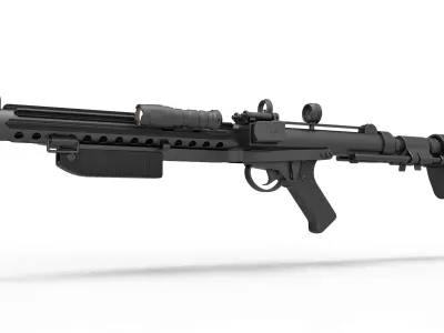 Mudtrooper Blaster rifle E-10 from Solo A Star Wars Story 2018 3D model