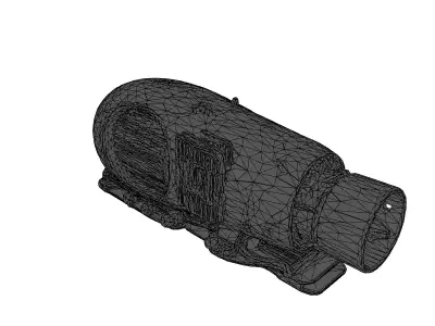 SciFi Futuristic Jet Engine Low-poly 3D model