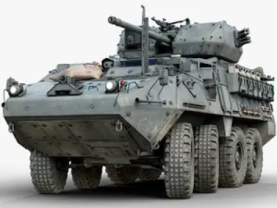Stryker M1296 Dragoon Armored Car with Interior
