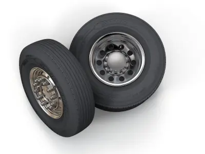 Kenworth highpoly wheels 3D model