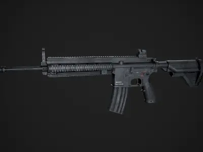 M416 Realistic Assault Rifle 3D model