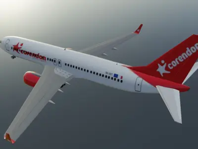 Corendon Boeing 737-800 low poly 3D Model Low-poly 3D model