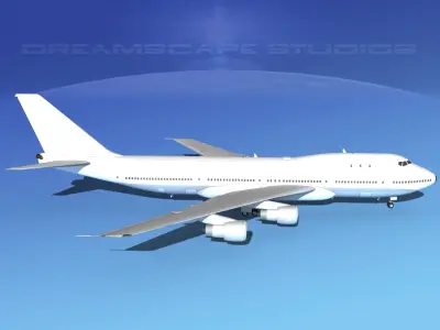 Boeing 747-100 Unmarked 3D model