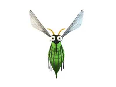 Mosquito insect flying Low-poly 3D model