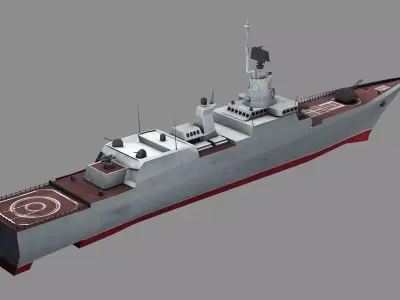 USA Alvaro De Bazan Class B Low-Poly 3D Model Low-poly 3D model