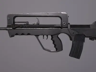 FAMAS G2 Rifle Low-poly 3D model
