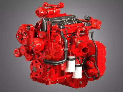  QSF 4 Cylinder - Diesel Engine 3D model