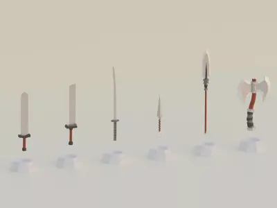 Low-poly Weapon Pack Low-poly 3D model
