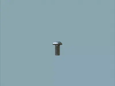 Steel Stained M3 Bolt Allen Dome 3D model
