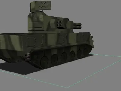 SA-19 Grison Tunguska Low-poly 3D model