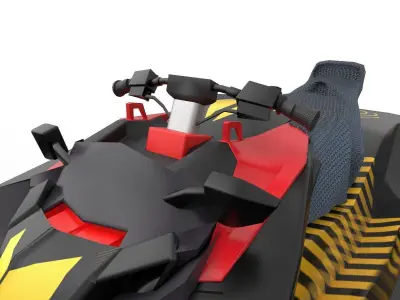 Jet ski 01 Low-poly 3D model